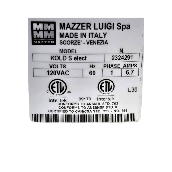 Mazzer Kold Select Espresso Grinder - White