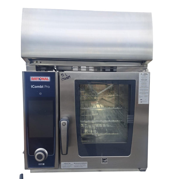 Rational LMZ100AE.DAB / UltraVent Plus XS iCombi Pro 4 Pan Half Size Electric Combi Oven with Hood