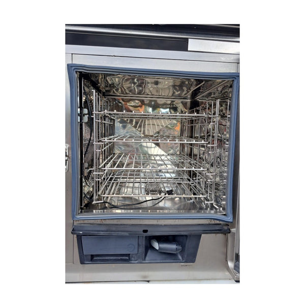 Rational LMZ100AE.DAB / UltraVent Plus XS iCombi Pro 4 Pan Half Size Electric Combi Oven with Hood