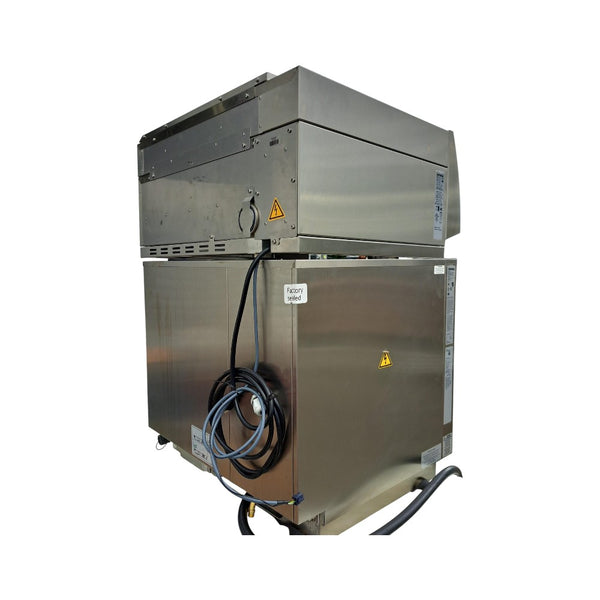 Rational LMZ100AE.DAB / UltraVent Plus XS iCombi Pro 4 Pan Half Size Electric Combi Oven with Hood