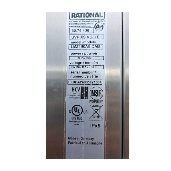 Rational LMZ100AE.DAB / UltraVent Plus XS iCombi Pro 4 Pan Half Size Electric Combi Oven with Hood