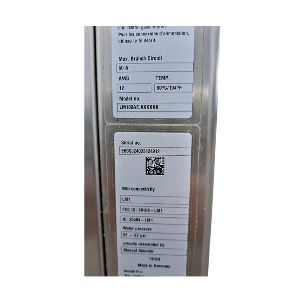 Rational LMZ100AE.DAB / UltraVent Plus XS iCombi Pro 4 Pan Half Size Electric Combi Oven with Hood