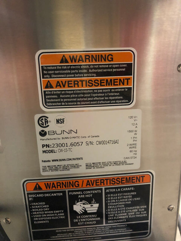 Bunn CW-15?TC Pourover Coffe Brewer with 2 Carafes