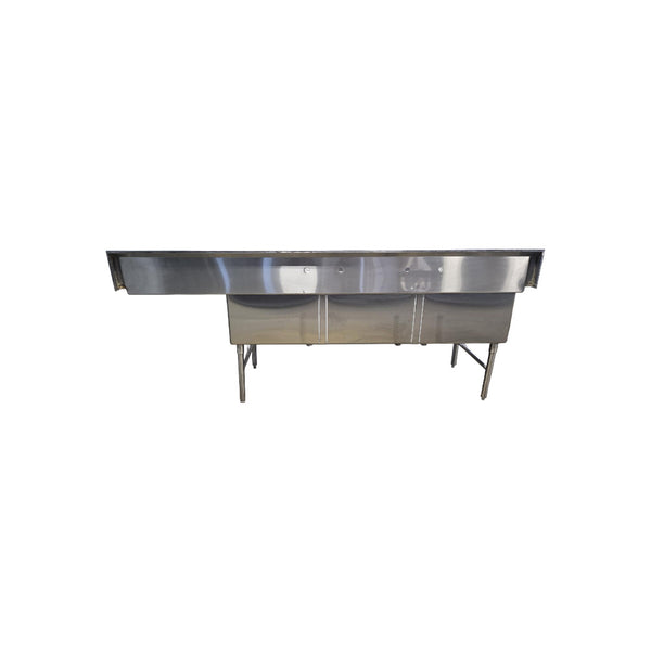 EFI S1824-3R Three Compartment Sink With Right Drain Board