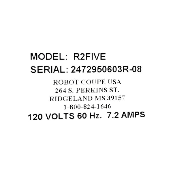 Robot Coupe R2FIVE Precision Food Processor