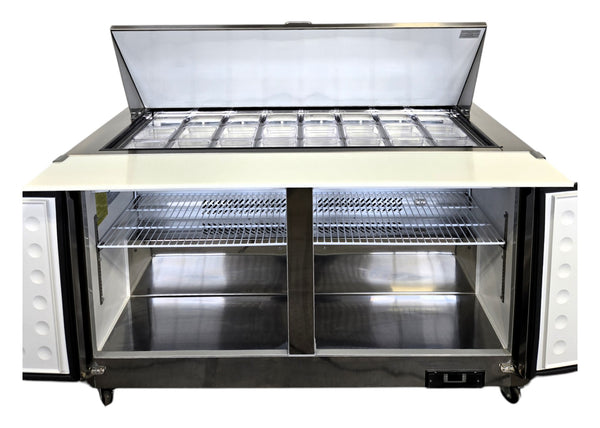 North-Air NA-S60M Double Door 60 inch Refrigerated Mega Top Sandwich Prep Table