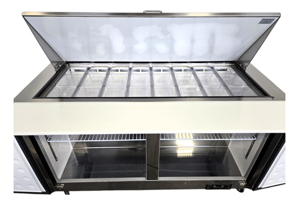 North-Air NA-S60M Double Door 60 inch Refrigerated Mega Top Sandwich Prep Table