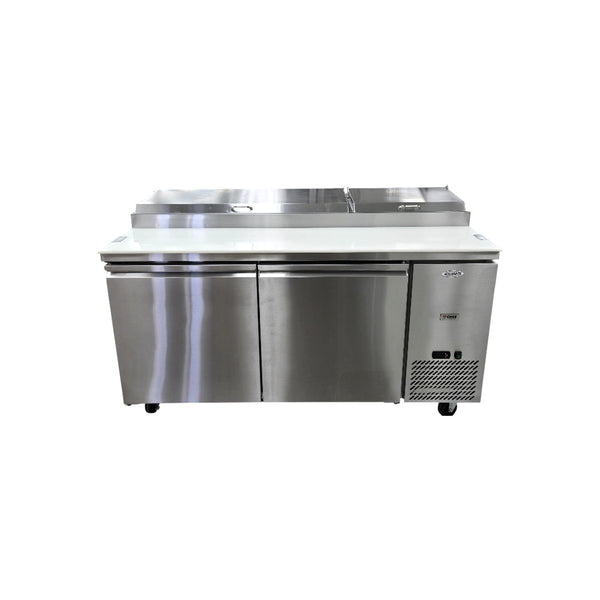 Chef TPP-67T Refrigerated Pizza Prep Table - 2 Solid Door - 67 Inch