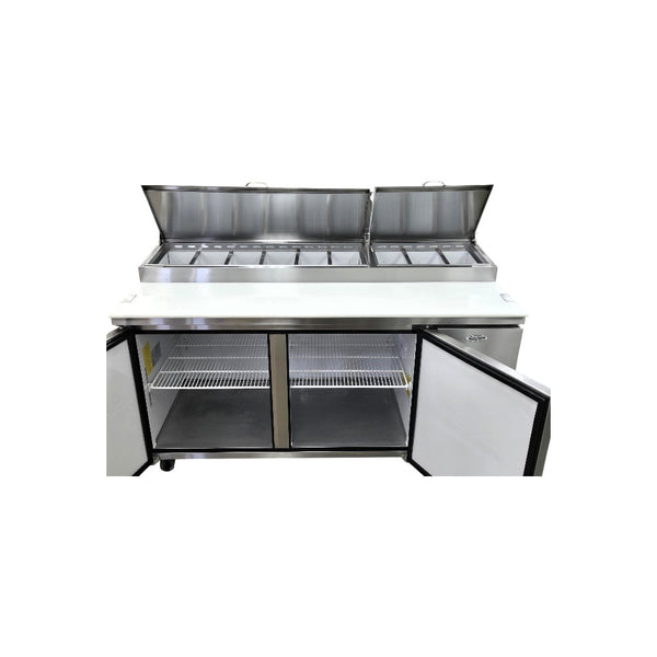 Chef TPP-67T Refrigerated Pizza Prep Table - 2 Solid Door - 67 Inch