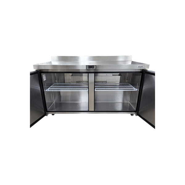 EFI CWDR260VC Worktop Refrigerator with Backsplash - 2 Solid Door - 60 Inch