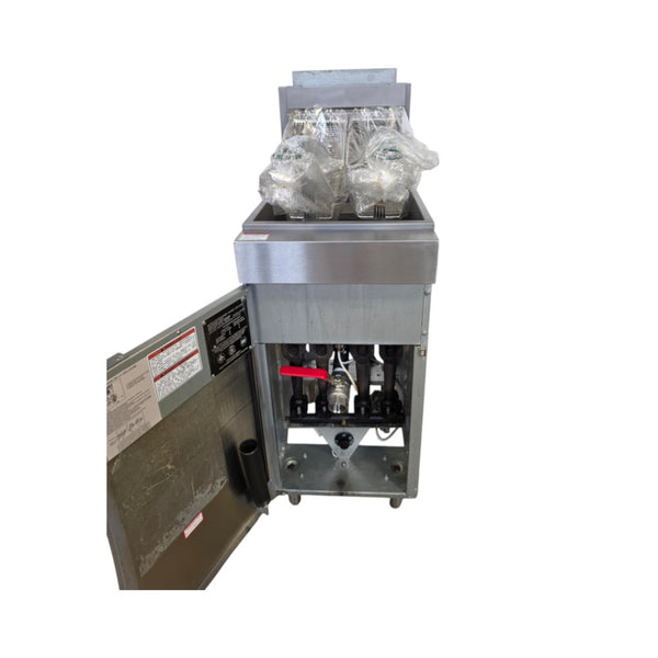 VULCAN LG-400 Floor Tube Fired Fryer - Nat Gas - 50LB