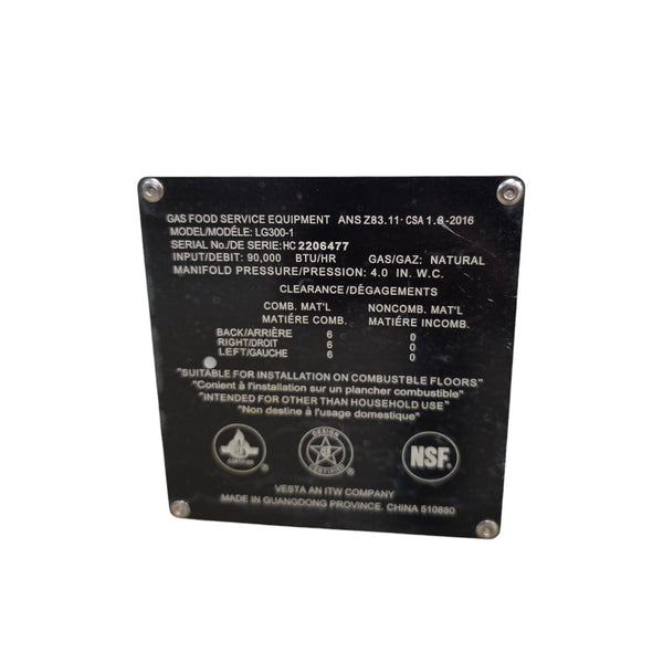 Vulcan LG300-1 Fryer - Nat Gas