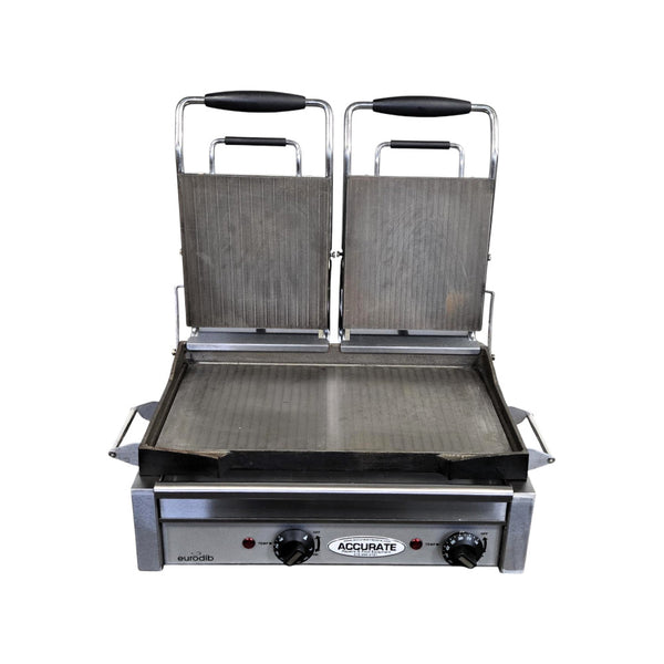 Eurodib SFE02360-240 Double Panini Grill - 18 x 11
