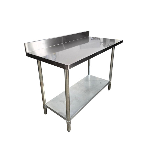 Omcan 22081 Work Table - 48 x 24'' with 4'' Backsplash