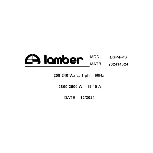 Lamber DSP4-PS High-Temperature Undercounter Dishwasher