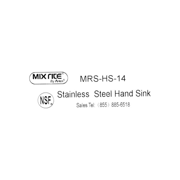 Atosa MRS-HS-14 Hand Sink with Wrist Blade Handles - 14 Inch