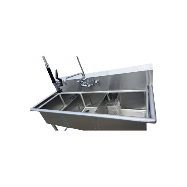 EFI SI818-3N 3 Compartment Sink - 18 x 18 x 11