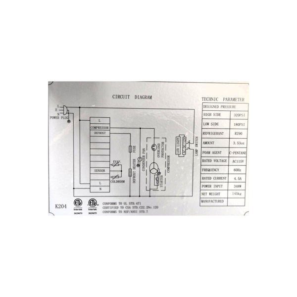 Danair PAT-48-HC Refrigerated Deli Case