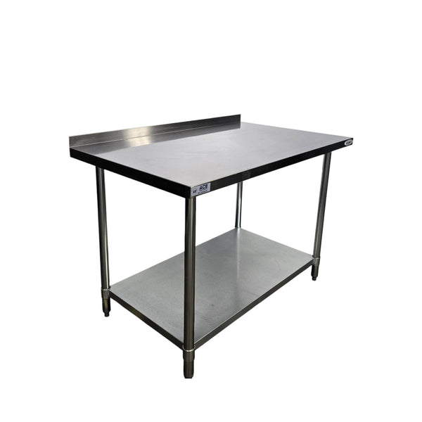 Ace WTB-3048-2R418 SS Work Table with Backsplash