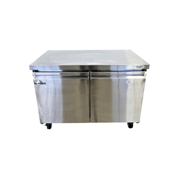 Glacier GUR-48 Undercounter Refrigerator - 2 Solid Door - 48 Inch