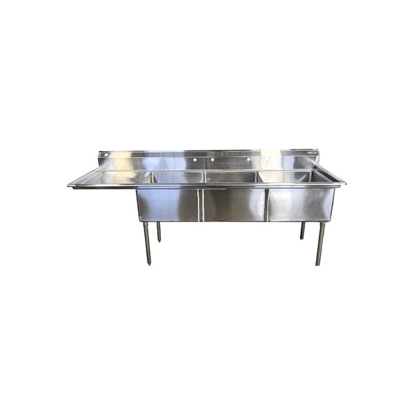 Omcan 43786 Three Tub Sink