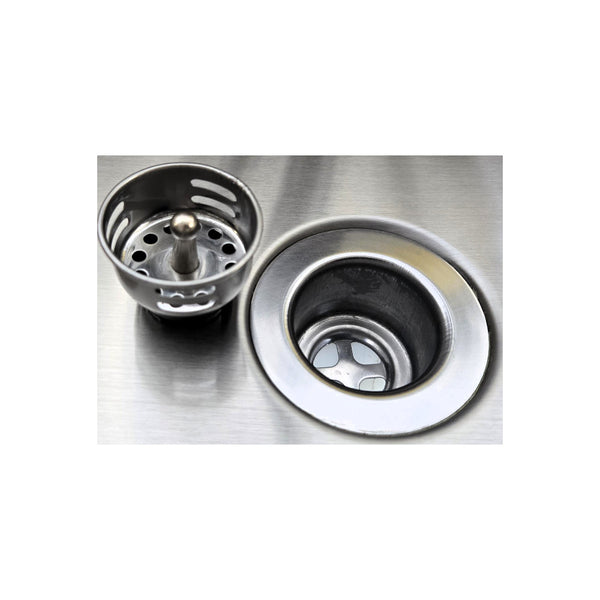 Omcan 44585 Fabricated Hand Sink with 4 Inch Gooseneck Faucet and Drain Basket