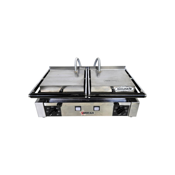 Omcan PDRR-RR Double Panini Grill - 10 x 19''