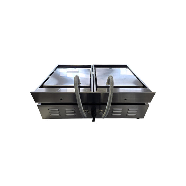 Omcan PDRR-RR Double Panini Grill - 10 x 19''