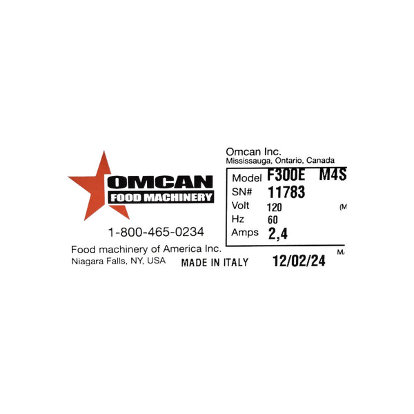 Omcan F300E M4S 12-inch Gravity-fed Meat Slicer