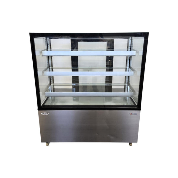 Omcan RS-CN-3071-S Square Glass Floor Refrigerated Display Case 48 Inch