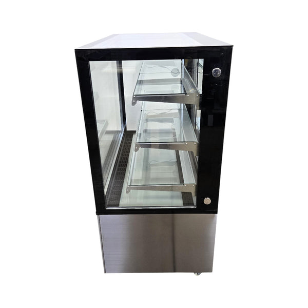 Omcan RS-CN-3071-S Square Glass Floor Refrigerated Display Case 48 Inch