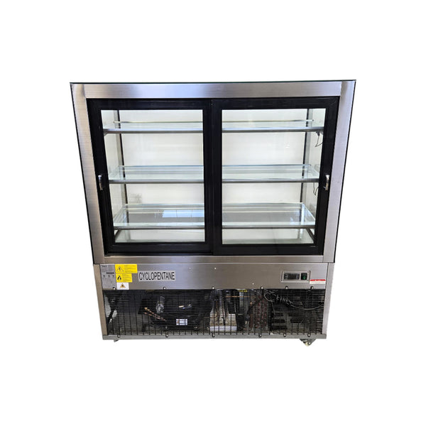 Omcan RS-CN-3071-S Square Glass Floor Refrigerated Display Case 48 Inch