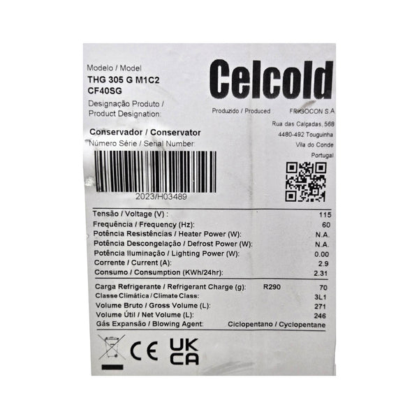 CELCOLD CF40SG Ice Cream Display Freezer - 40 Inch