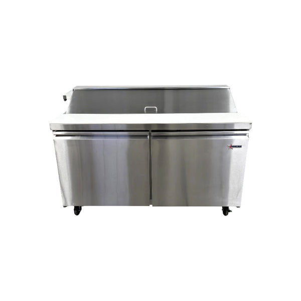 Omcan PT-CN-1524-HC Refrigerated Prep Table - 2 Solid Door - 60 Inch