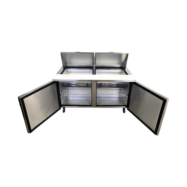 TRUE TSSU-60-24M-B-ST-HC Megatop Prep Table - 2 Solid Door - 60 Inch