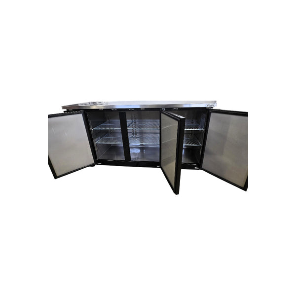 Omcan UBB-24-72F-HC Back Bar Cooler - 3 Door - 72 Inch