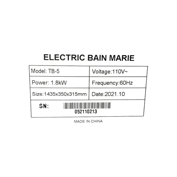 Omcan 43055 Bain Marie - 57 Inch