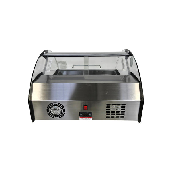 Omcan RS-CN-0118 Curved Glass Countertop Refrigerated Display - 27 Inch