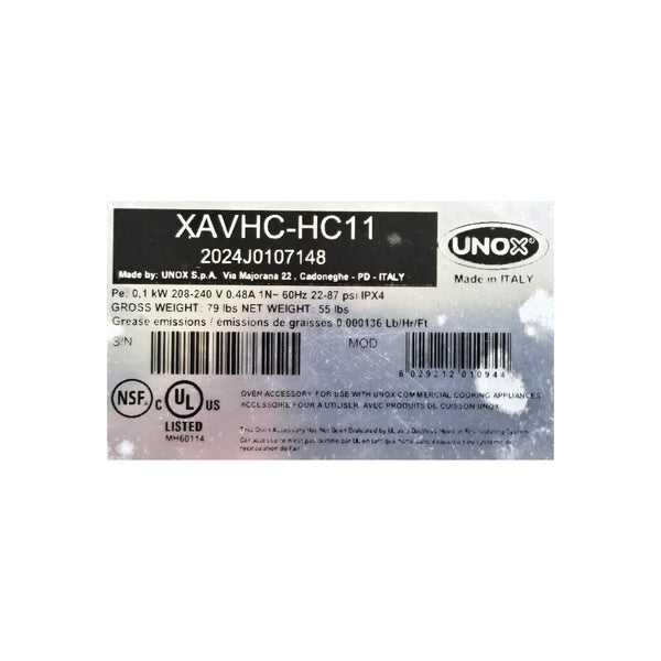 Unox XAVC-1011-EPRM/ XAVHC-HC11 Combi Oven with Ventless Hood