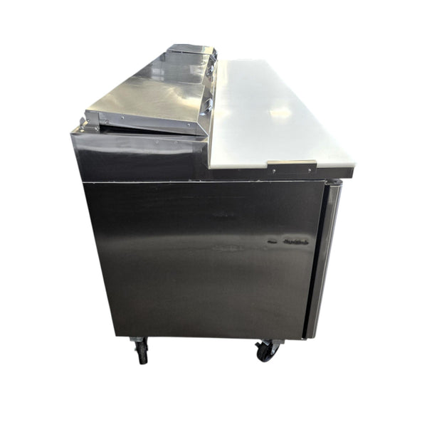 EFI CPDR3-93VC Refrigerated Pizza Prep Table - 3 Solid Door - 93 Inch