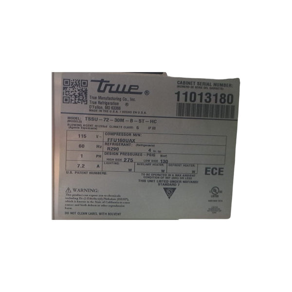 True TSSU-72-30M-B-ST-HC Sandwich Prep Table