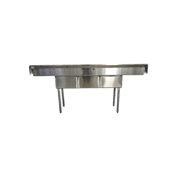 Omcan 3 Well Sink - Left and Right Drainboard - 18''