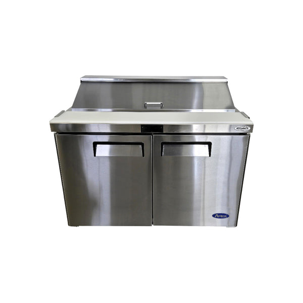 Atosa MSF8302GR Refrigerated Prep Table - 2 Solid Door - 48 Inch