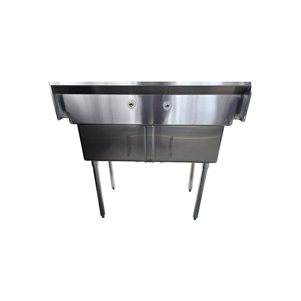 Omcan 22113 18x18x11 inch Two Tub Sink