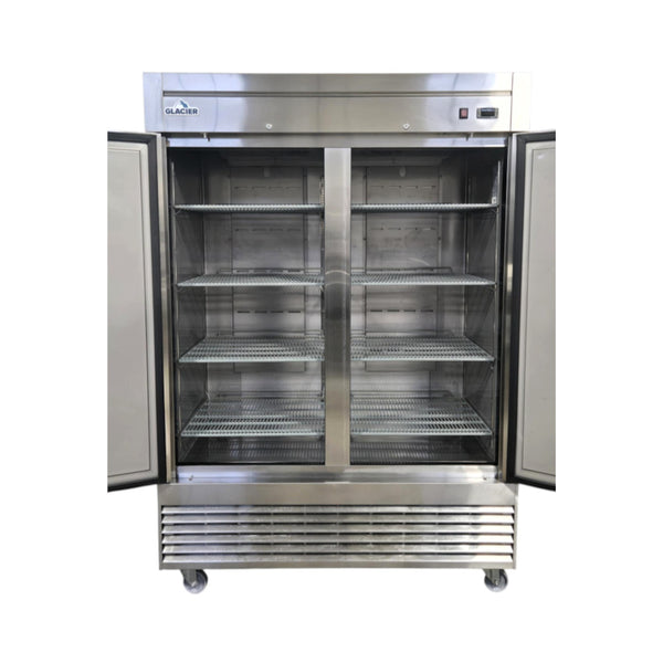 Glacier GR-2 Upright Refrigerator - 2 Solid Door - 55 Inch
