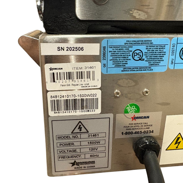 Omcan 31461 Panini Grill