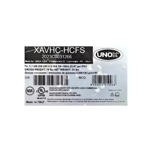 Unox XAVC-06FS-EPRM and XAVHC-HCFS Combi Oven - Electric