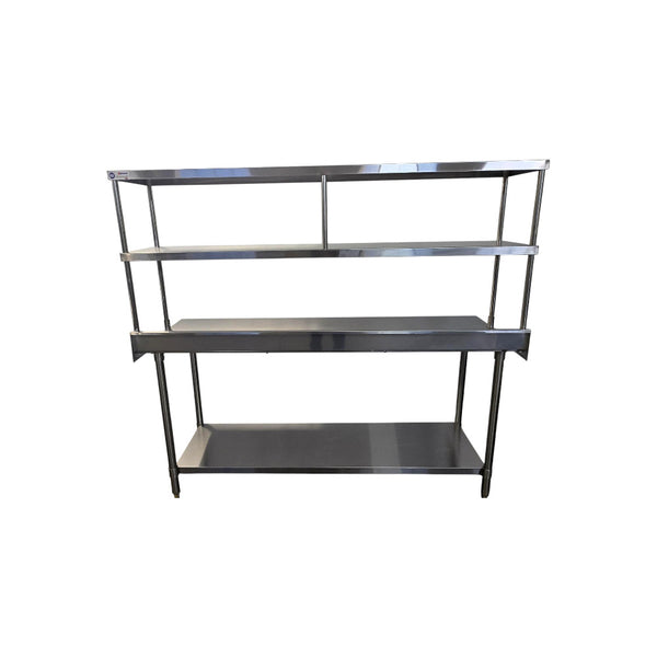 Omcan 22798 Work Table - 72 inch x 14 inch with Overshelf