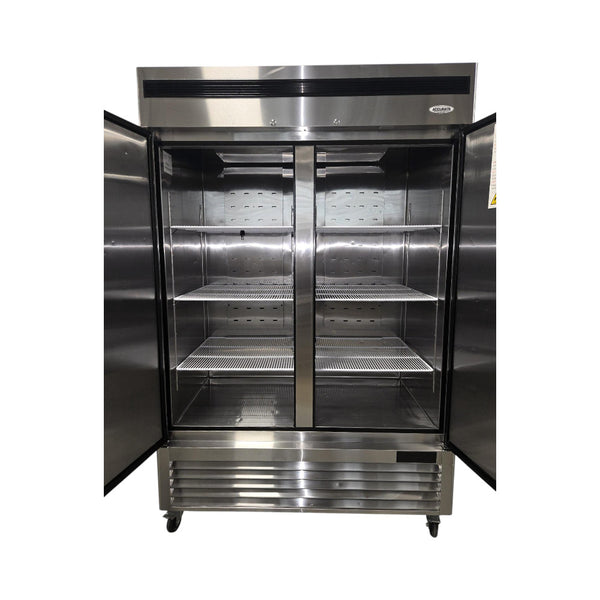 Atosa MBF8507GR Upright Refrigerator - 2 Solid Door - 55 Inch