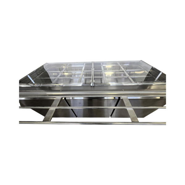 Omcan PT-CN-1778-S-HC Refrigerated Salad Bar with Sneeze Guard -3 Solid Doors - 72''